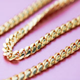 14K Solid Yellow Cuban 6mm Chain