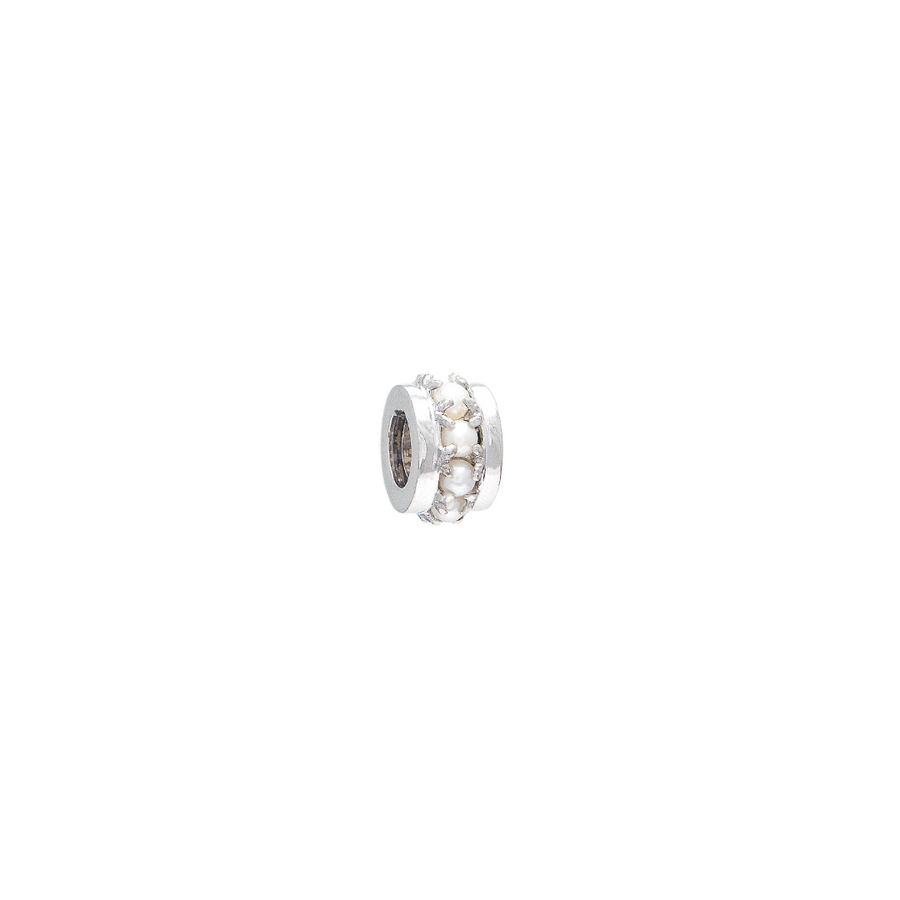 14K Solid Gold Eternity Rondelle Wheel Bead