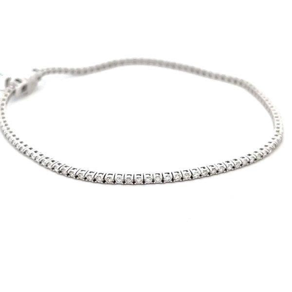 14K Solid White Gold Tennis Bracelet