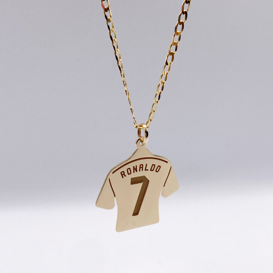 14K Solid Gold Custom Shirt Pendant