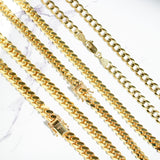 14K Solid Yellow Cuban 6mm Chain