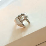 925 Sterling Silver Bulk Initial Adjustable Ring