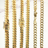 14K Solid Yellow Cuban 6mm Chain