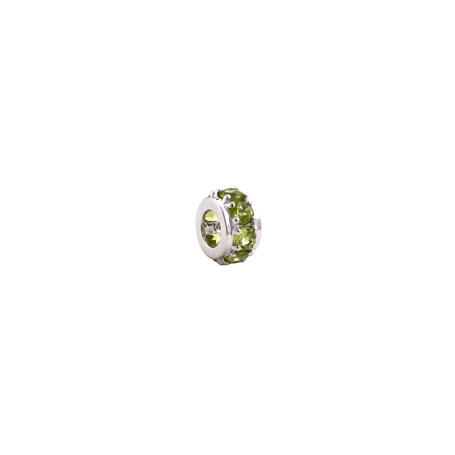 14K Solid Gold Eternity Rondelle Wheel Bead