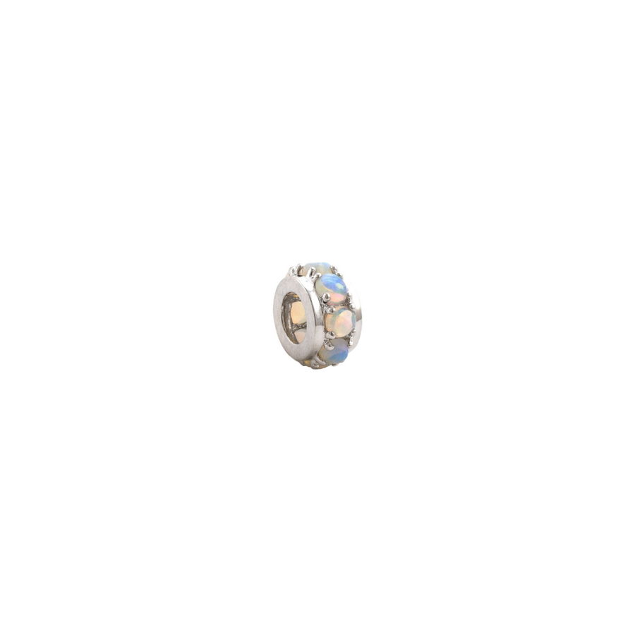 14K Solid Gold Eternity Rondelle Wheel Bead