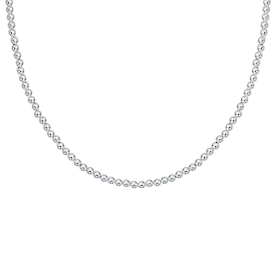 925 Sterling Silver 3mm Beads Dog Chain