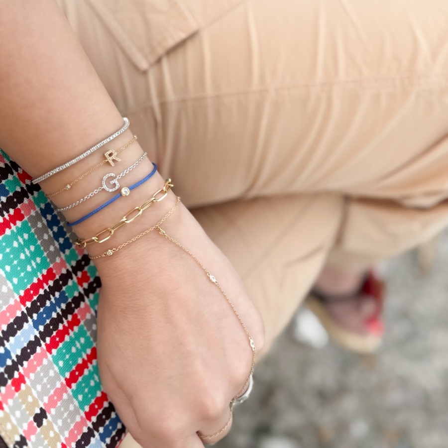 14K Solid White Gold Tennis Bracelet