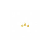 14K Solid Gold CZ Clover Earrings