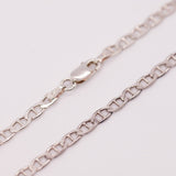 925 Sterling Silver Mariner Flat Link Chain