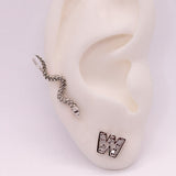 925 Sterling Silver Snake Climber Earrings