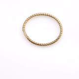 14K Solid Yellow Gold Textured Ring