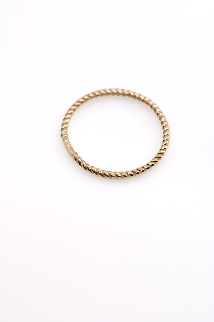 14K Solid Yellow Gold Textured Ring