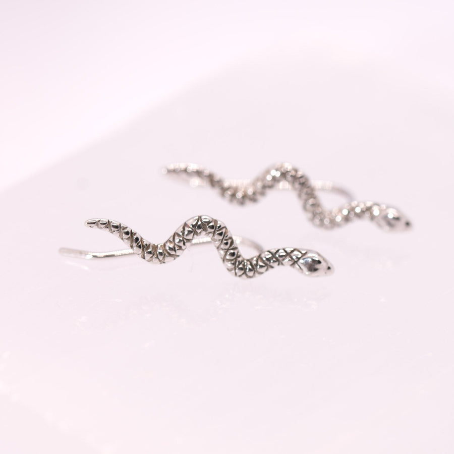 925 Sterling Silver Snake Climber Earrings