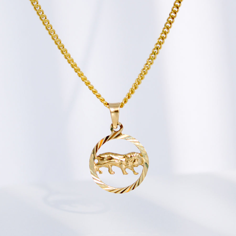 14K Solid Yellow Gold Zodiac Signs Pendants