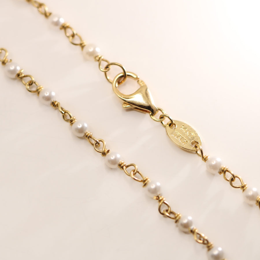 14K Solid Yellow Gold Genuine Stones Bracelet