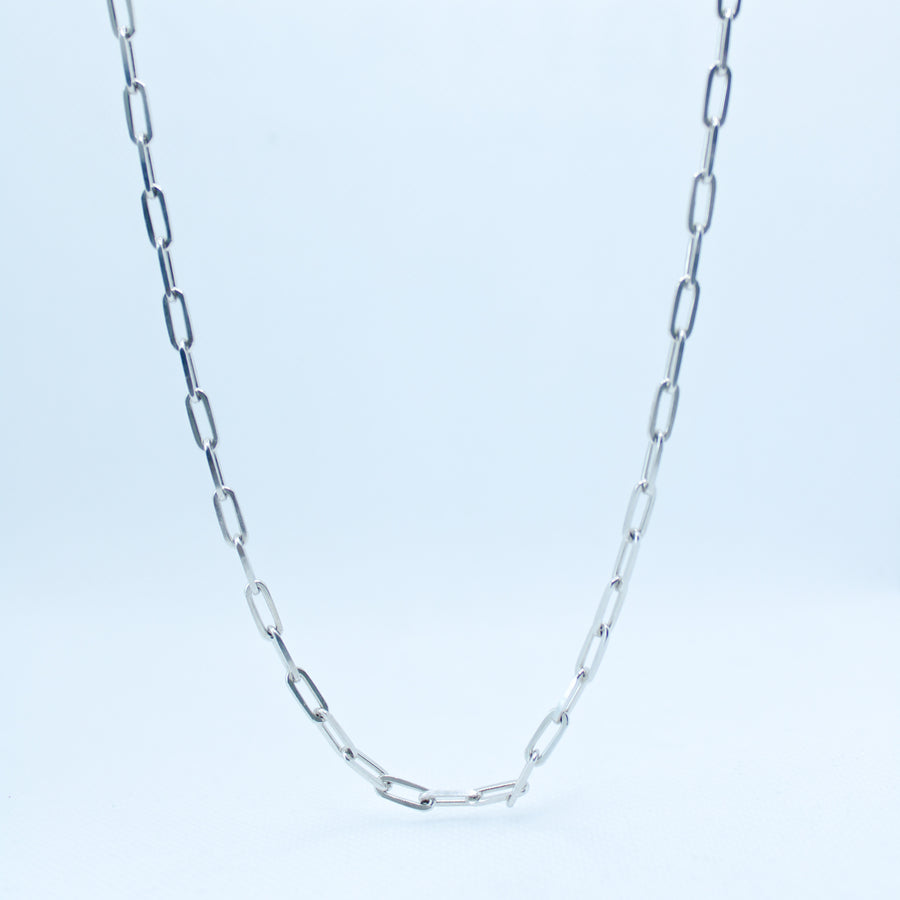 925 Sterling Silver Paper Clip Chain