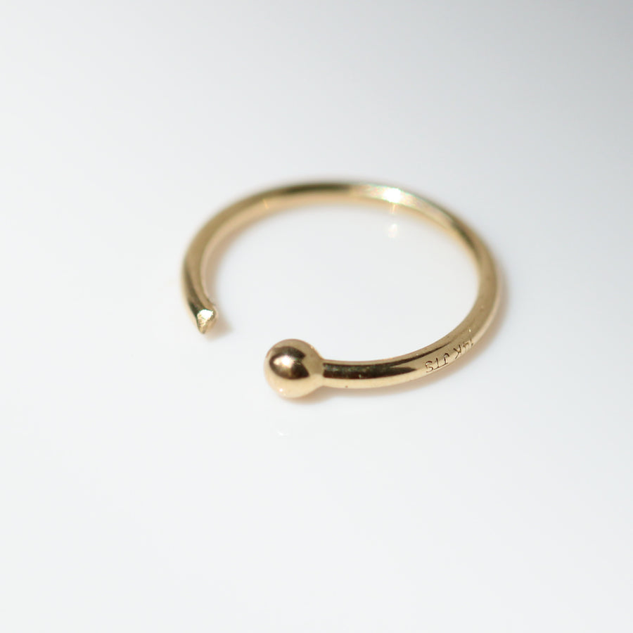 14K Solid Yellow Gold Classic Nose Ring Hoop